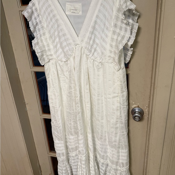 Anthropologie V-neck Ruffled Tiered Babydoll Dress - Picture 4 of 8